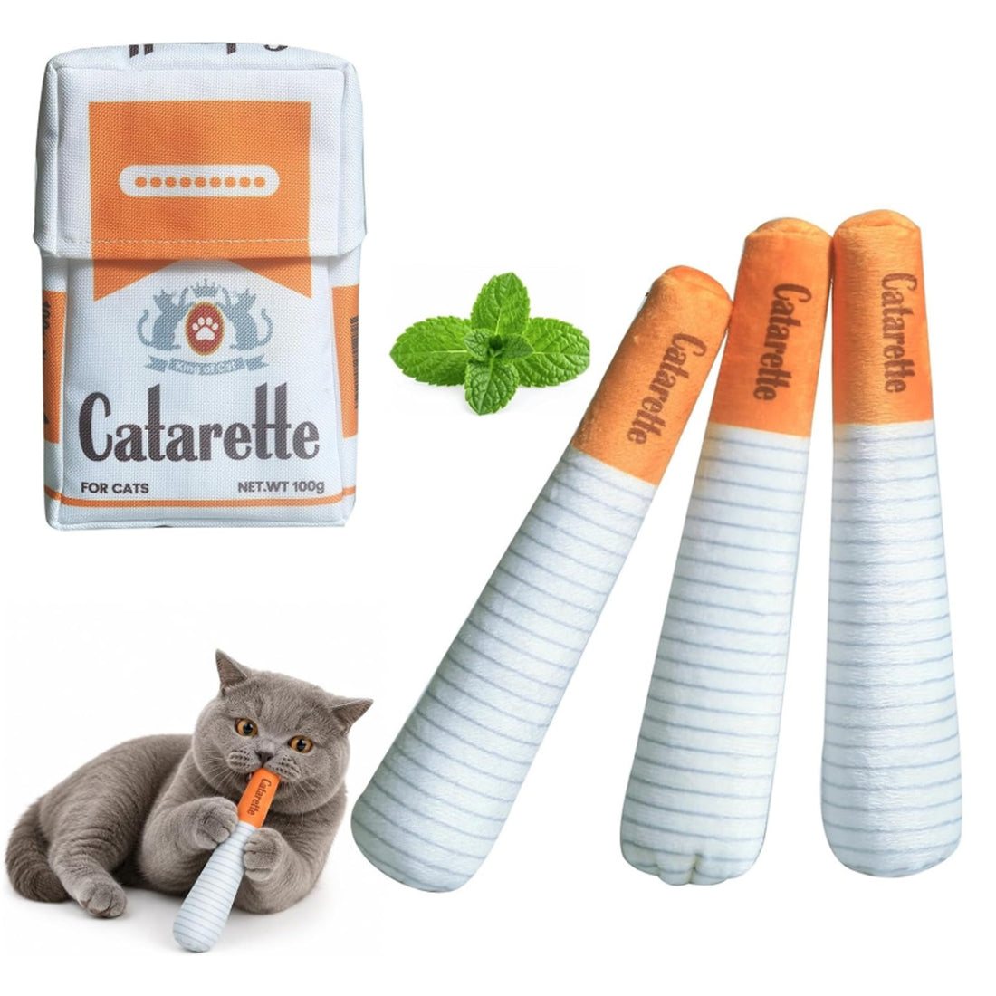 Catarette cat toy cigarette, catnip toy for indoor
