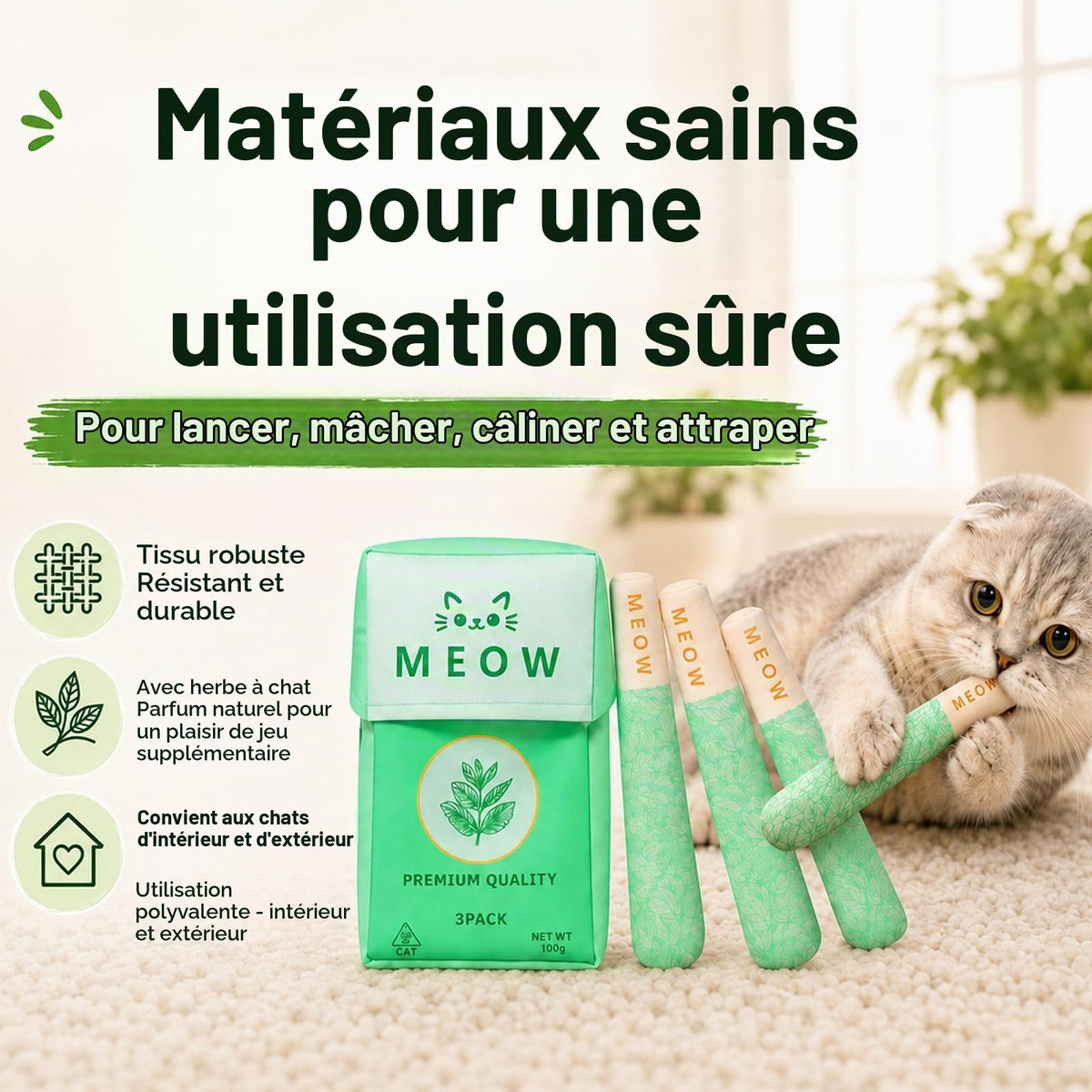Catarette cat toy cigarette, catnip toy for indoor